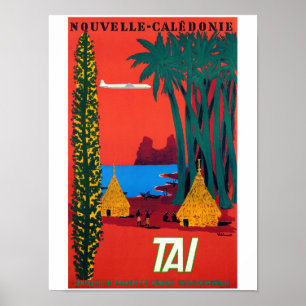 Neu-Kaledonien Vintages Reise-Plakat wieder Poster