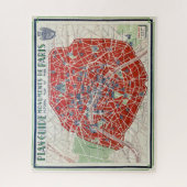 NEU! KARTE DER PARIS-MONUMENTE DER 40er Jahre Puzzle (Vertikal)