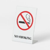 NEU! Kein Rauchverbot - 4" x 6" - Benutzerdefinier Sockelschild (Vorderseite)
