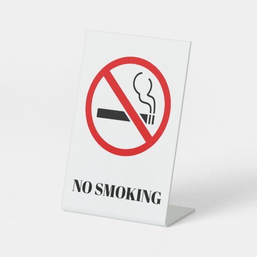 NEU! Kein Rauchverbot - 4" x 6" - Benutzerdefinier Sockelschild (Vorderseite)