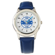 NEU! Kinderuhr - Personalisiert - blau nummeriert