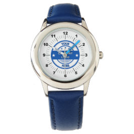 NEU! Kinderuhr - Personalisiert - blau nummeriert Armbanduhr