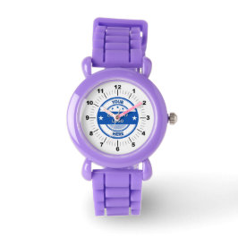 NEU! Kinderuhr - Personalisiert - Lila Armbanduhr