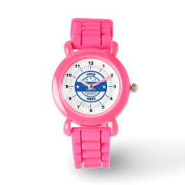 NEU! Kinderuhr - Personalisiert - rosa Armbanduhr