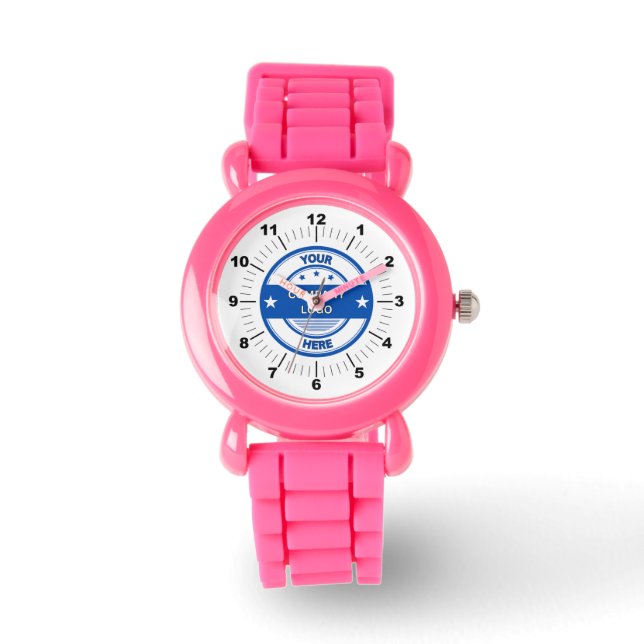 NEU! Kinderuhr - Personalisiert - rosa Armbanduhr (Vorderseite)