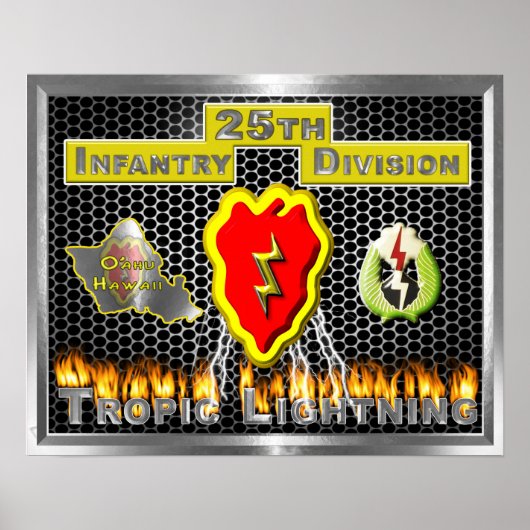 Neu konzipierte 25. Infanterieabteilung Poster (Vorne)