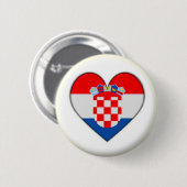 NEU! - KROATIEN HERZEN BUTTON ZURÜCK ABZEICHEN (Vorne & Hinten)