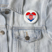 NEU! - KROATIEN HERZEN BUTTON ZURÜCK ABZEICHEN (Beispiel)