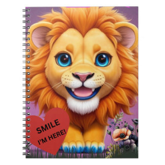 NEU! Lächelnde Lion Cub Notebook-Abdeckung Notizblock