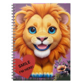 NEU! Lächelndes Lion Cub Foto Notebook Notizblock (Vorderseite)