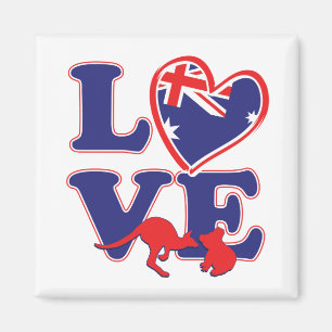 NEU-Liebe-aus-Australien-Herz-und-Tier Magnet