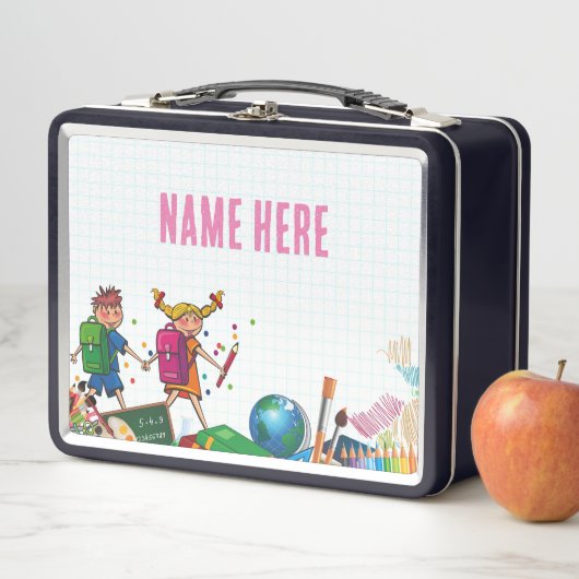 NEU! Lunchbox - Zurück zu Schulmetall - Schwarz (Beispiel)