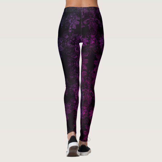 Neu machenWilde Dinge schimmery BluPurple asymmetr Leggings (Rückseite)