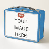 NEU! Metal Lunchbox - Light Blue - Custom (Vorderseite)