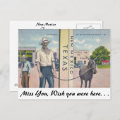 Neu Mexiko-Texas Postkarte (Vorne/Hinten)