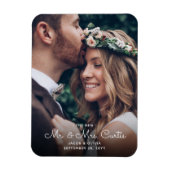 Neu Mr & Mrs. Newlyweds Foto Chic Wedding Keepake Magnet (Vertikal)