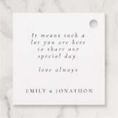 Neu Mr. Rings Heart Script Wedding Vielen Dank Geschenkanhänger (Rückseite)