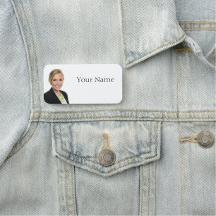 NEU! Name-Tag - 3" x 1,5" Rechteck - gerundet Namensschild