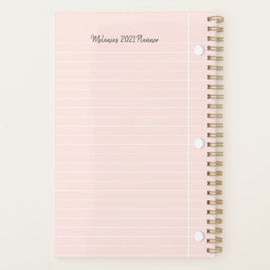 Neu | Neujahrsresolutionen Girly Illustrative Planer (Rückseite)