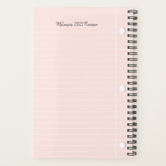 Neu | Neujahrsresolutionen Girly Illustrative Planer (Rückseite)