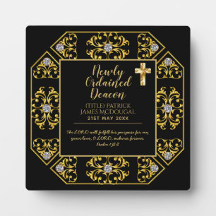 Neu Ordentetes Deacon-Geschenkbuch Verse Custom Fotoplatte
