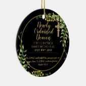 Neu Ordentetes Deacon-Geschenkbuch Verse Custom Keramik Ornament (Rechts)