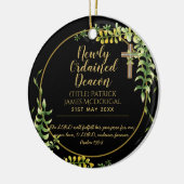 Neu Ordentetes Deacon-Geschenkbuch Verse Custom Keramik Ornament (Links)