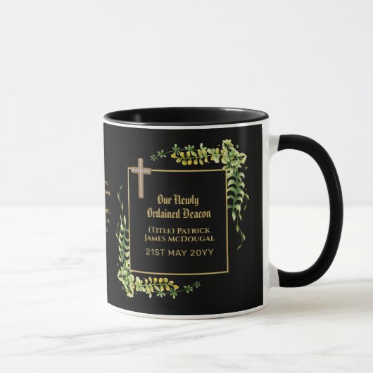 Neu Ordentetes Deacon-Geschenkbuch Verse Custom Tasse (Rechts)