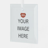 NEU! Ornament - Glas Square Ornament - Custom (Vorderseite links)