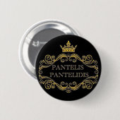 NEU! - PANTELIS PANTELIDIS BUTTON-BACK-ABZEICHEN BUTTON (Vorne & Hinten)