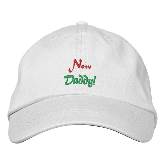 Neu, Papa! Stickig, Hay Bestickte Baseballkappe (Vorderseite)