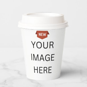 NEU! Papier-Cup mit Lid - 8oz - Pack 8 - Custom Pappbecher