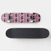 NEU - Pastell-Cartoon-Schädel Skateboard (Horizontal)