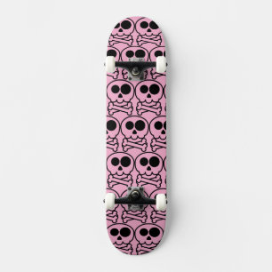 NEU - Pastell-Cartoon-Schädel Skateboard