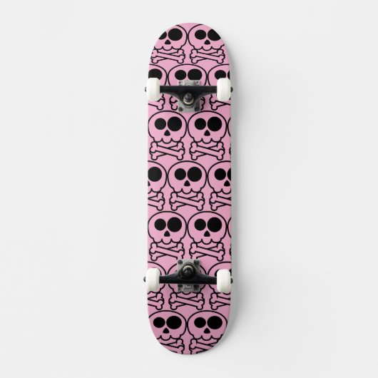 NEU - Pastell-Cartoon-Schädel Skateboard (Vorderseite)