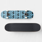 NEU - Pastell-Cartoon-Schädel Skateboard (Horizontal)