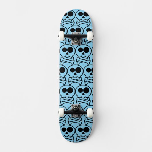 NEU - Pastell-Cartoon-Schädel Skateboard (Vorderseite)