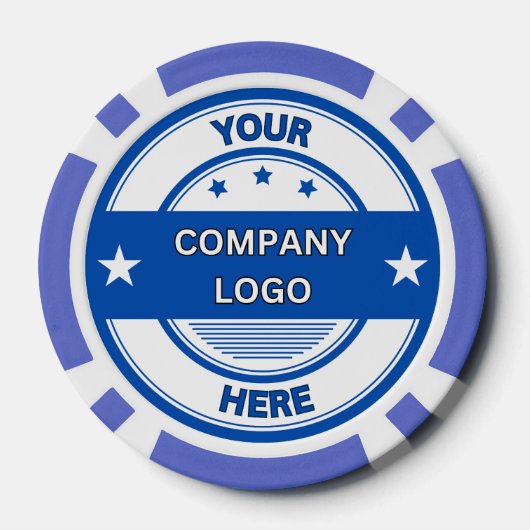 NEU! Poker Chips - Blau - kundenspezifisch (Rückseite)