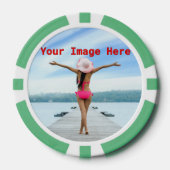 NEU! Poker Chips - Green-Custom (Vorderseite)