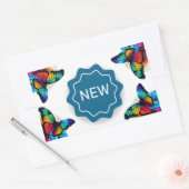 NEU RECHTECKIGER AUFKLEBER (Umschlag)