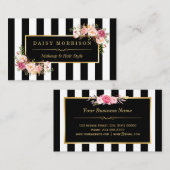 (Neu) Schminkkünstlerischer Schönheitssalon Blumen Visitenkarte (Vorne/Hinten)