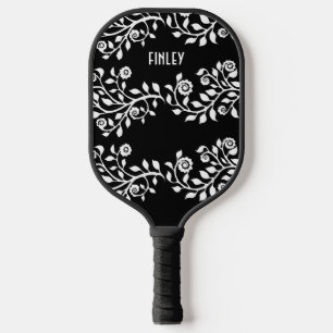 Neu: Schwarz-Weiß-Wirbel Pickleball Schläger