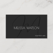 Neu schwarzer Minimaler moderner QR-Code Visitenkarte (Vorderseite)