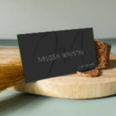 Neu schwarzer Minimaler moderner QR-Code Visitenkarte