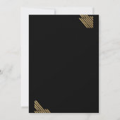 Neu Schwarzer Uni-Abschluss - stilvoller Start Einladung (Rückseite)