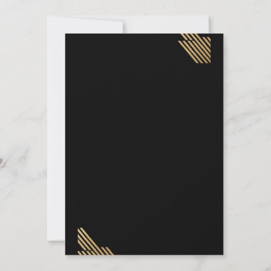 Neu Schwarzer Uni-Abschluss - stilvoller Start Einladung (Rückseite)