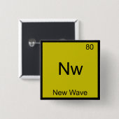 Neu - Symbol für neues Wave Funny Chemistry Elemen Button (Vorne & Hinten)
