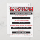 Neu-Top-10-Lügen-groß-rot Postkarte (Vorne/Hinten)