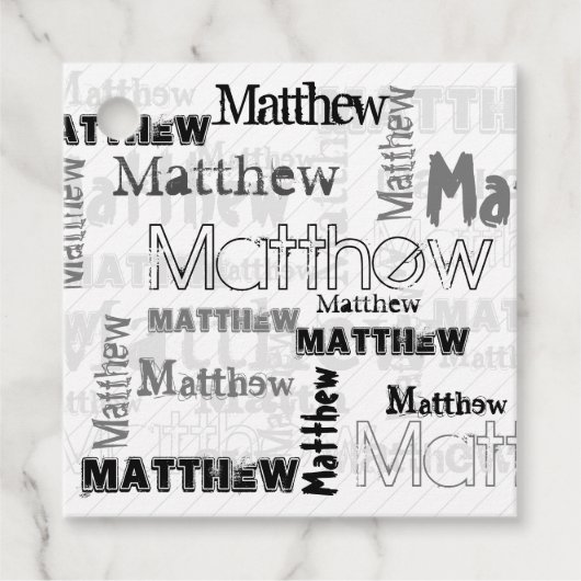 NEU! Trendy Kids NAMED Classic Round Sticker Geschenkanhänger (Vorderseite)