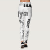 NEU! Trendy Named Wordcloge GYM Bunny Leggings (Rückseite)